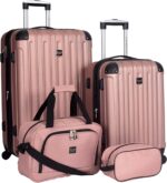 Travelers Club Midtown Hardside 4-Piece Luggage Travel Set, Rose Gold - Image 2