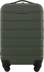 Wrangler 22" Hardside Spinner Carry-On Luggage, Olive - Image 2