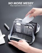 BAGSMART Electronics Organizer Pouch, Travel Tech Organizer Bag for Travel Essen... - Image 4