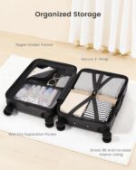 LOVEVOOK Carry On Luggage 22x14x9 Airline Approved with Detachable Pouch, 21 Inc... - Image 5