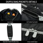 105L Extra Large Duffel Bag 32.5 inch Lightweight Luggage for Travel-Black - Image 4