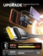 [2026 Ultra-Compact] 84W Retractable Car Charger, [PD 45W] Car Charger USB C for... - Image 4