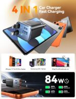 [2026 Ultra-Compact] 84W Retractable Car Charger, [PD 45W] Car Charger USB C for... - Image 5