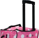 Rockland Rolling Duffel Bag, Pink Dot, 22" - Image 9