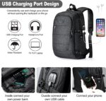 Tzowla Travel Laptop Backpack Water Resistant Anti-Theft Bag with USB Charging P... - Image 3