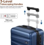 UKEIN Luggage Set with Backpack,Polycarbonate Carry On Luggage Airline Approved ... - Image 3