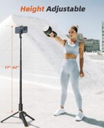 Phone Tripod & Selfie Stick with Remote, Portable, Lightweight for Video Recordi... - Image 3