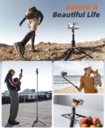 Phone Tripod & Selfie Stick with Remote, Portable, Lightweight for Video Recordi... - Image 6