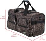 Rockland Rolling Duffel Bag, Brown Leopard, 100% polyester, 22-Inch - Image 4