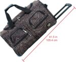 Rockland Rolling Duffel Bag, Brown Leopard, 100% polyester, 22-Inch - Image 8