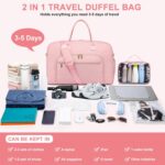 Travel Duffle Weekender Bags for Women - Weekend Bag Women with Shoe Compartment... - Image 6
