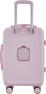 French Connection St. Martin Carry-On Luggage with Cup Holder/USB Ports, Pink A ... - Image 5
