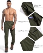 Men's Lightweight Hiking Cargo Work Pants Quick Dry Water Resistant Fishing Trav... - Image 7
