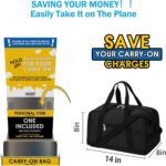 Small Gym Bag 14 inch lightweight Carry On Mini Duffel Bag for Travel Sport - Bl... - Image 4