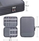 Electronic Cable Organizer Bag - Portable Travel Double Layers Electronic Digita... - Image 5