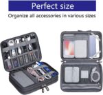 Electronic Cable Organizer Bag - Portable Travel Double Layers Electronic Digita... - Image 6