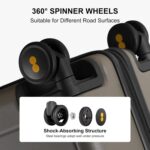 LEVEL8 Elegance Carry-on Suitcase, 20 Inch Carry on Luggage, Hardside Large Suit... - Image 5