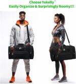 Sports Duffel Bag 20 inch for Travel Gym - Black - Image 9