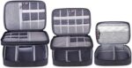 BUBM 3pcs Double Layer Electronic Organizer, Travel Gadgets Bag for Cables, Exte... - Image 3