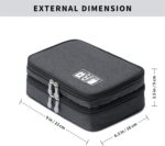 Lanola Travel Cable Organizer Bag, Electronic Accessories Case Portable Double L... - Image 3