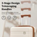 imiomo Hard Shell 20 Inch Carry on Luggage 3 Piece Set with Travel Backpack, Lig... - Image 5