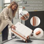 imiomo Hard Shell 20 Inch Carry on Luggage 3 Piece Set with Travel Backpack, Lig... - Image 8