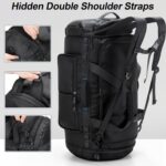 Large Travel Duffle Backpack for Men Women with Shoes Compartment, 45L/60L/90L W... - Image 3