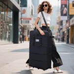 Foldable Suitcase, Luggage Bag with Swivel Wheels, Large-Capacity Expandable Tra... - Image 4