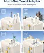 Baseus 70W Universal Travel Adapter with Retractable Cable, 6-in-1 International... - Image 3