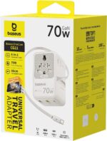 Baseus 70W Universal Travel Adapter with Retractable Cable, 6-in-1 International... - Image 6