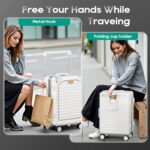 Joyway 20 Inch Carry on Luggage with Aluminium Frame and Front Pocket, PC Hardsh... - Image 4