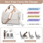 Travel Duffel Bags for Women, Carry-on Overnight Weekender Bag with Wet Pocket &... - Image 3