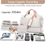 Travel Duffel Bags for Women, Carry-on Overnight Weekender Bag with Wet Pocket &... - Image 4