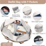 Travel Duffel Bags for Women, Carry-on Overnight Weekender Bag with Wet Pocket &... - Image 5