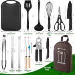 Camping Essentials Cookware Cooking Utensils Set - Portable Camp Kitchen Mess Ki... - Image 7