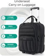 BAGSMART Small Underseat Carry on Luggage with Wheels, 16 inch Small Under Seat ... - Image 4