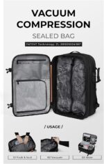 AirVault Vacuum Seal Travel Backpack 60L with Expandable HyperSeal Air Compressi... - Image 4