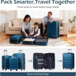 Coolife Medium Checked Luggage Hardside PC+ABS Suitcase with TSA Lock, Lightweig... - Image 5