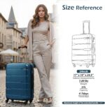 Coolife Medium Checked Luggage Hardside PC+ABS Suitcase with TSA Lock, Lightweig... - Image 6