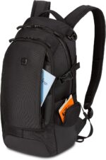 SwissGear 3598 Backpack Narrow Daypack, Black Ballistic, 18-Inch - Image 6