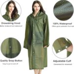 Cosowe Rain Ponchos for Adults Reusable, 2 Pcs Raincoats Emergency for Women Men... - Image 5