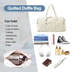 Gym Bag for Women, Cute Duffle Bag, Quilted Duffle Bag for Travel, Floral Duffle... - Image 4