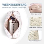 Gym Bag for Women, Cute Duffle Bag, Quilted Duffle Bag for Travel, Floral Duffle... - Image 5