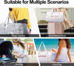 Gym Bag for Women, Cute Duffle Bag, Quilted Duffle Bag for Travel, Floral Duffle... - Image 7