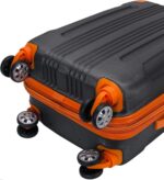 Rockland London Hardside Spinner Wheel Luggage, Charcoal, Carry-On 20-Inch - Image 5