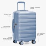 Traveler's Choice Edinburgh II Hardside Spinner Luggage, TSA Lock, Blue, 21" Car... - Image 6