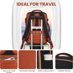Travel Carry On Backpack for Women with 4 Packing Cubes,TSA Airline Approved Wee... - Image 8