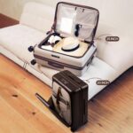 NINETYGO Medium Checked Luggage 25 Inch, Flat Top Opening Check In Luggage with ... - Image 4