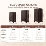 NINETYGO Medium Checked Luggage 25 Inch, Flat Top Opening Check In Luggage with ... - Image 7