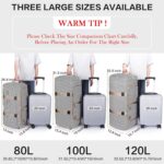 80L Duffle Bag for Travel, Large Foldable Waterproof Travel Duffel Bags Weekende... - Image 4